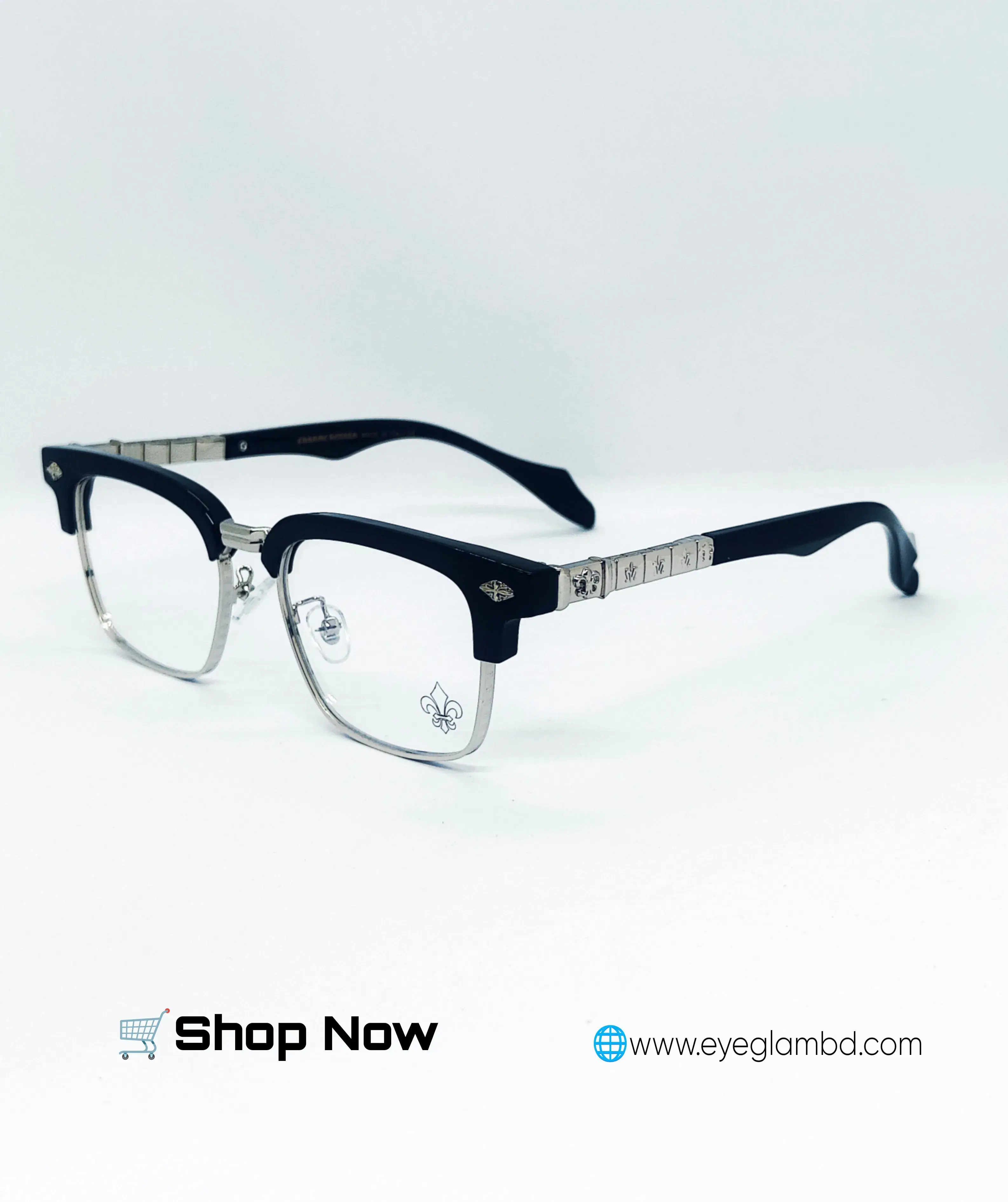 Chrome Hearts half-rim Eyewear